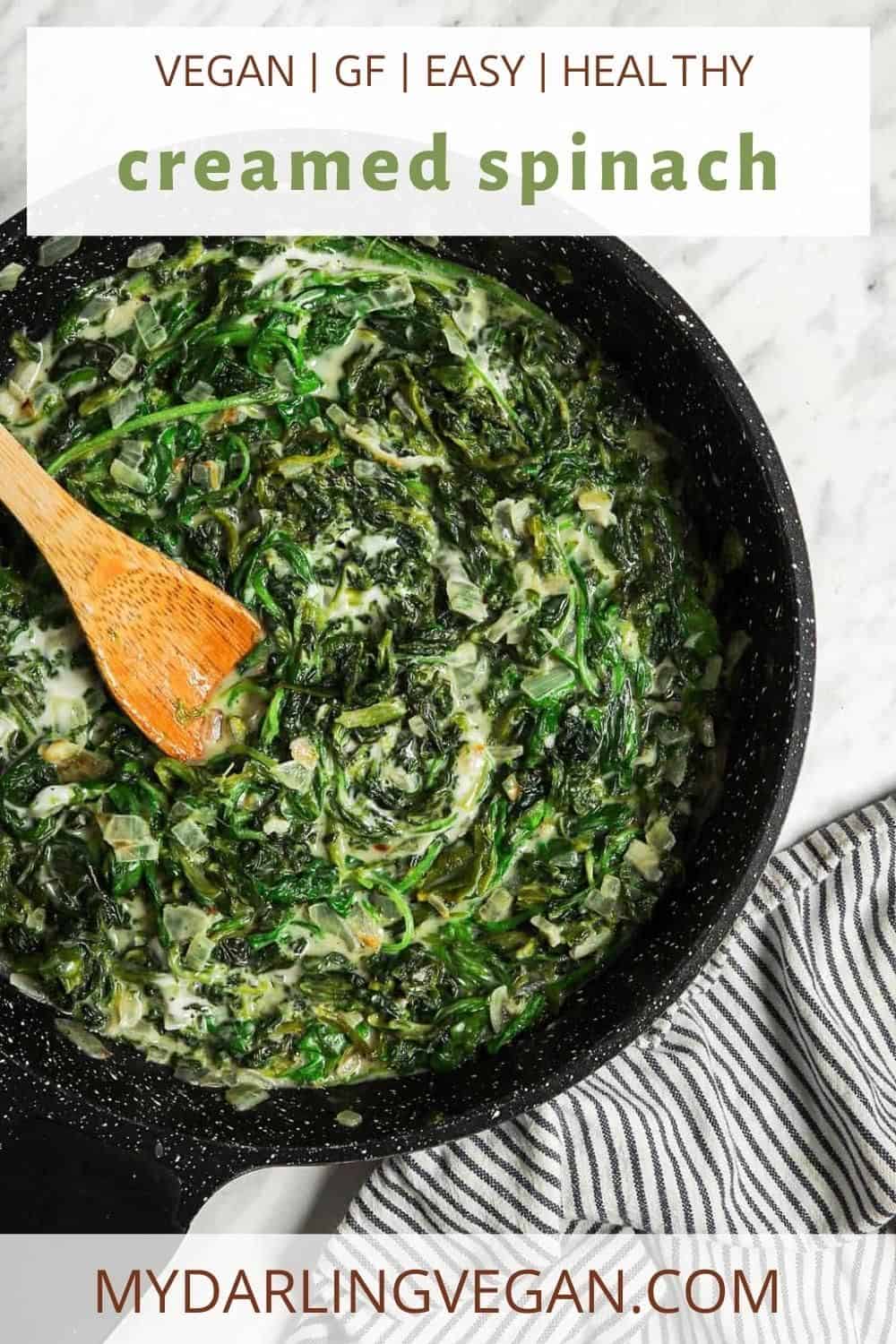 Vegan Creamed Spinach - My Darling Vegan
