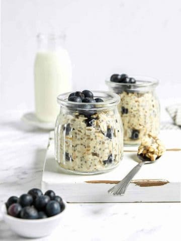 Blueberry Overnight Oats (Vegan & Gluten Free)