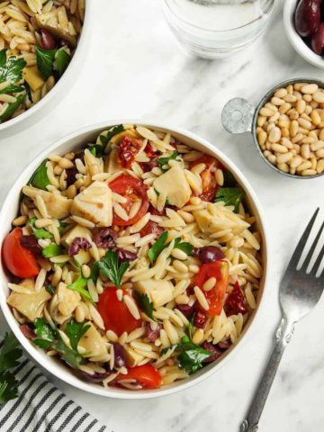 Vegan Greek Orzo Salad