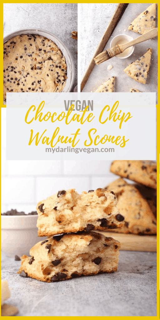 Vegan chocolate chip scones are vegan-friendly take on scones that are easy to make and delicious. They are the perfect morning breakfast or mid afternoon snack. Flaky, buttery, and delicious!