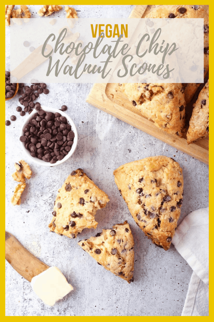 Vegan chocolate chip scones are vegan-friendly take on scones that are easy to make and delicious. They are the perfect morning breakfast or mid afternoon snack. Flaky, buttery, and delicious!