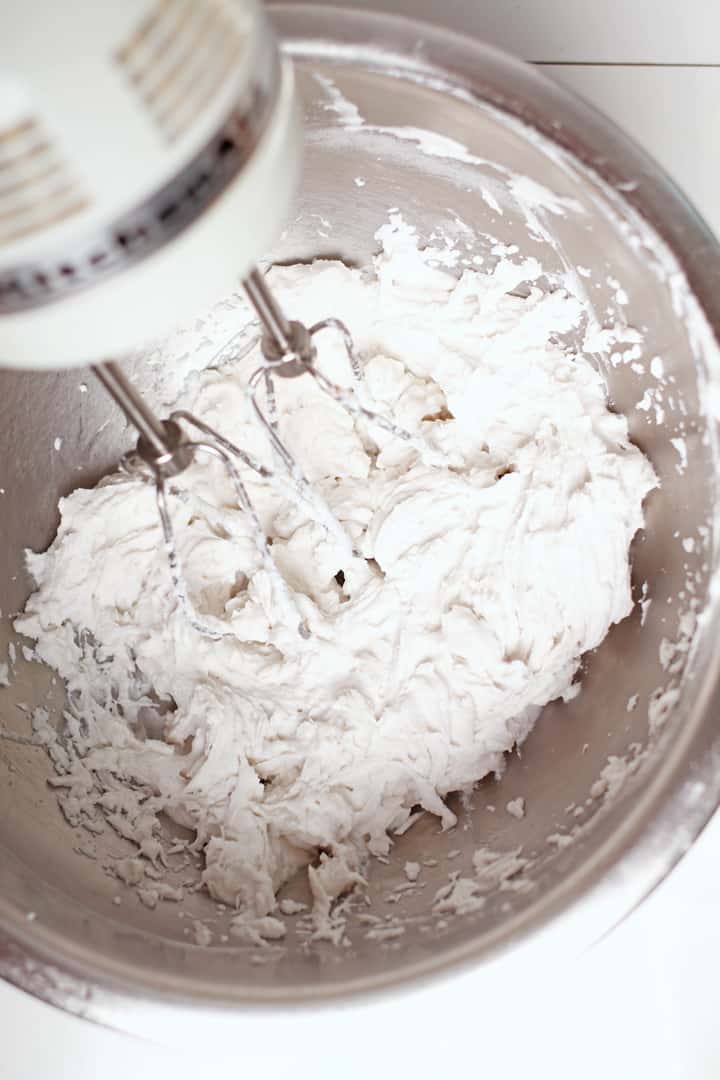 Homemade coconut whipped cream