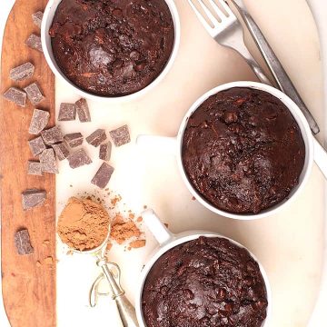 individual chocolate zucchini cake