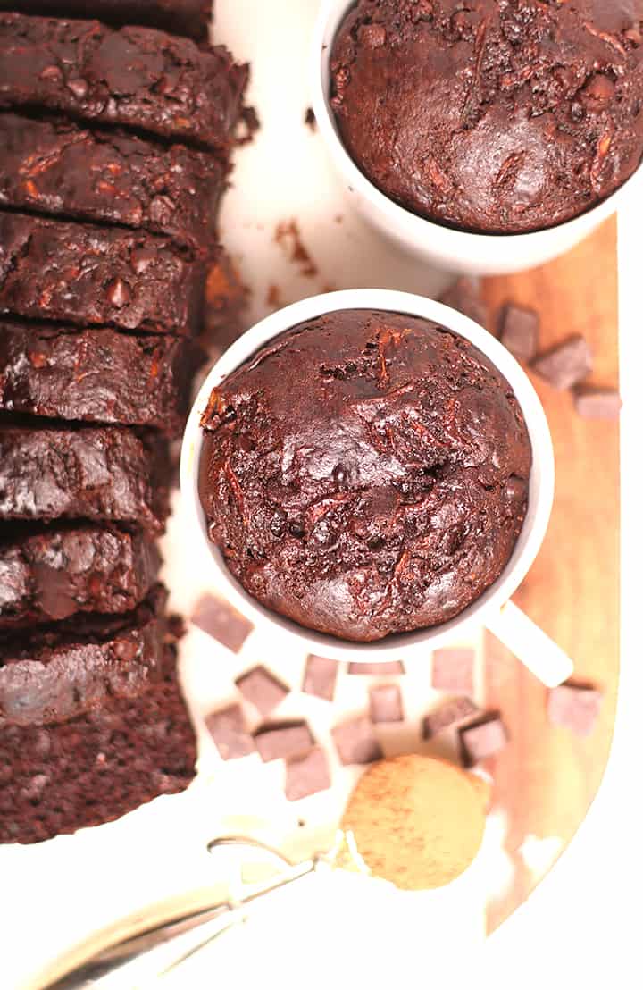 Chocolate Zucchini Cake in a mug