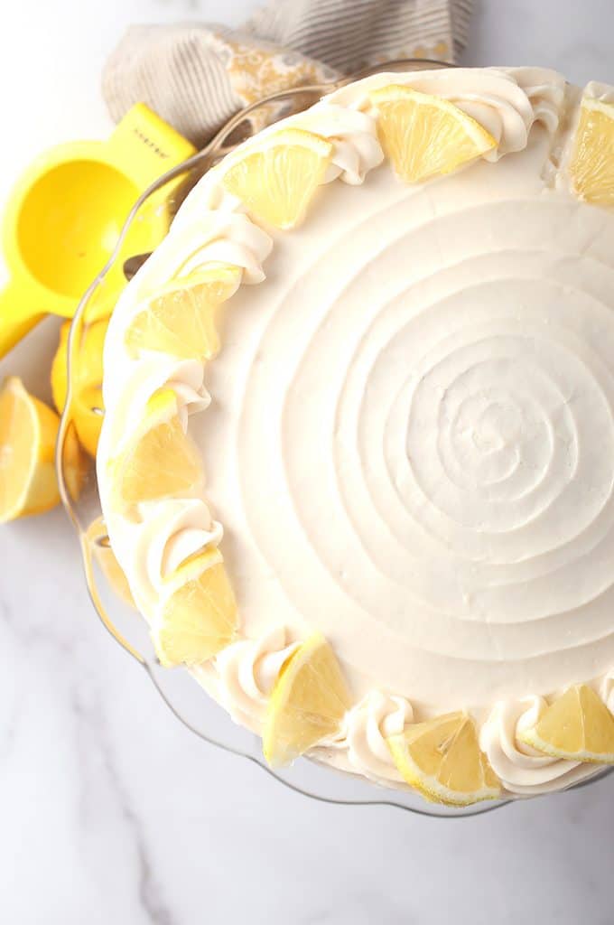 Whole vegan lemon cake