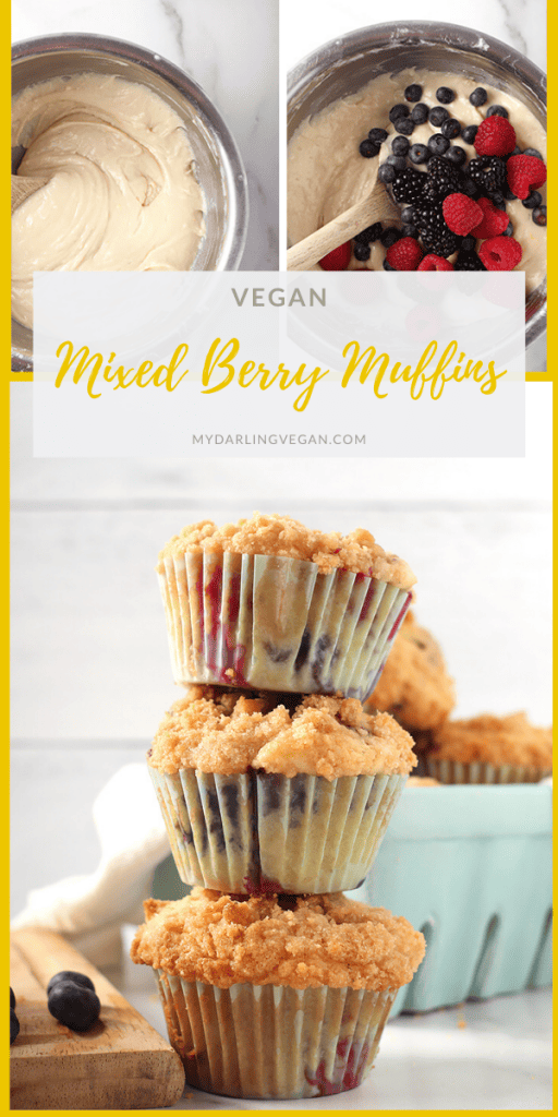 Wake up to these delicious Mixed Berry Muffins. Topped with a buttery crumb topping and baked to perfection, these sweet morning pastries are bursting with flavor.  