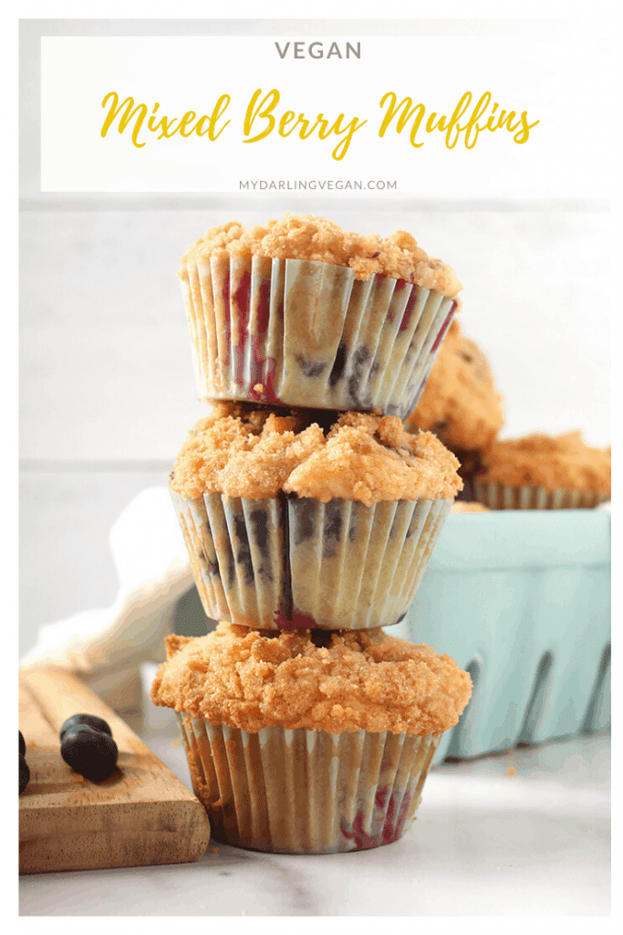 Wake up to these delicious Mixed Berry Muffins. Topped with a buttery crumb topping and baked to perfection, these sweet morning pastries are bursting with flavor.  