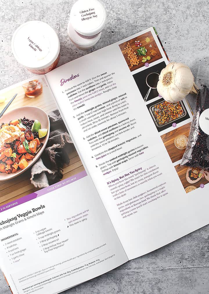 Recipe book with step-by-step instructions