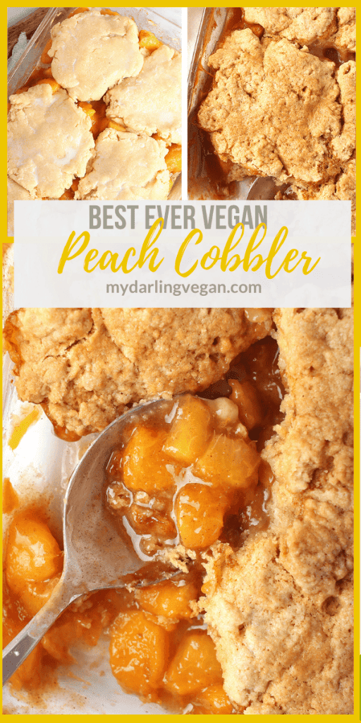 This peach cobbler is an easy and delicious dessert for your backyard barbecues this summer. Serve it with homemade ice cream for a creamy and refreshing sweet treat.