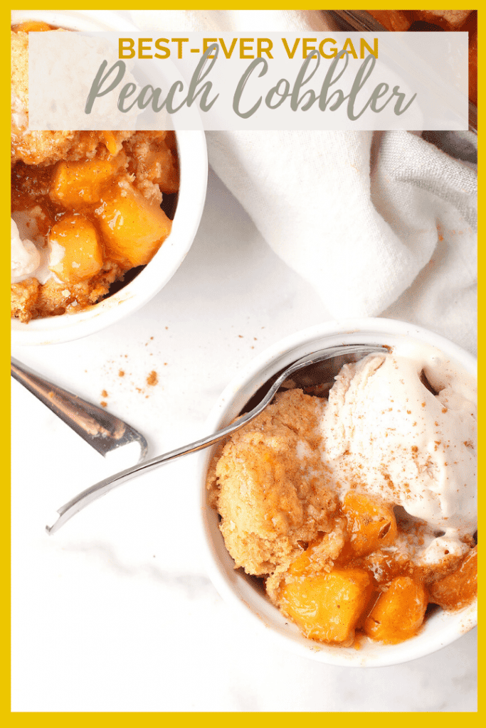 This peach cobbler is an easy and delicious dessert for your backyard barbecues this summer. Serve it with homemade ice cream for a creamy and refreshing sweet treat.