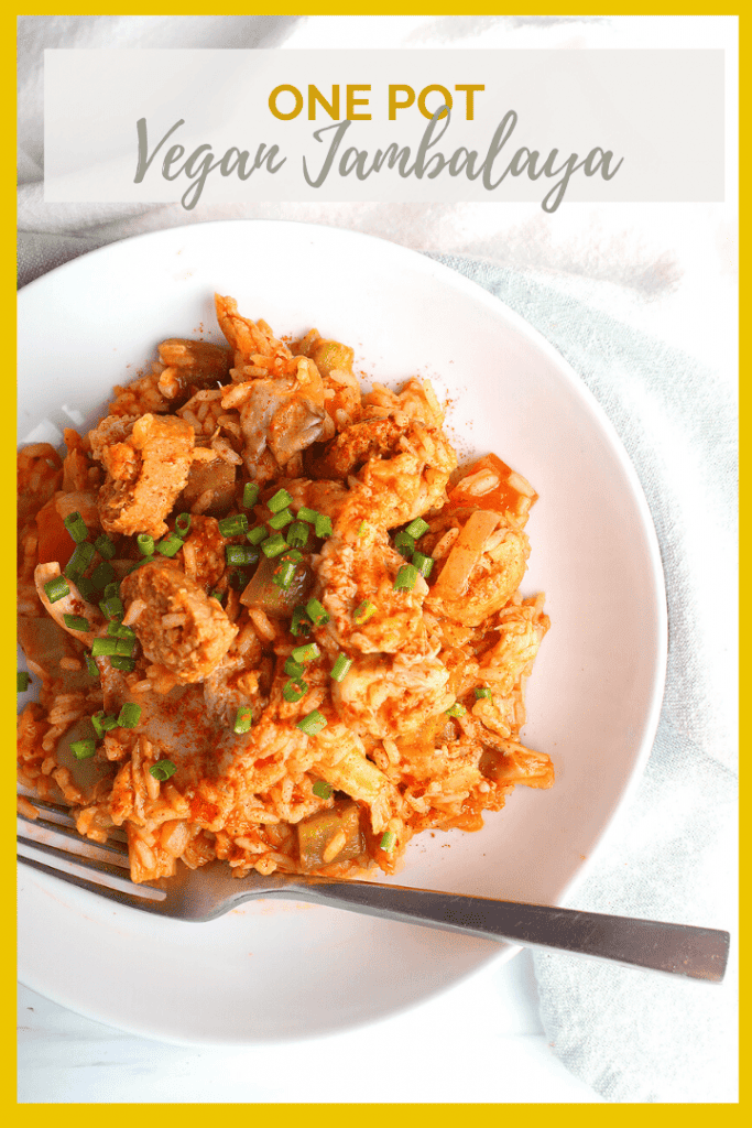 This vegan Jambalaya is a game changer! It’s just like the classic dish…but veganized. Made with soy curls and plant-based sausage, this Southern inspired recipe is a treat for the whole family.